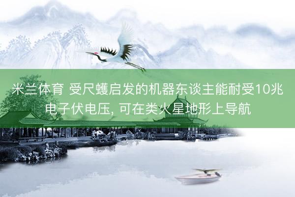 米兰体育 受尺蠖启发的机器东谈主能耐受10兆电子伏电压， 可在类火星地形上导航