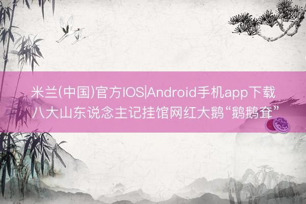 米兰(中国)官方IOS|Android手机app下载 八大山东说念主记挂馆网红大鹅“鹅鹅耷”
