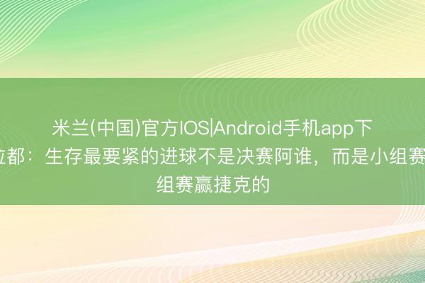 米兰(中国)官方IOS|Android手机app下载 马特拉都：生存最要紧的进球不是决赛阿谁，而是小组赛赢捷克的