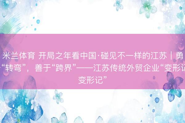 米兰体育 开局之年看中国·碰见不一样的江苏｜勇于“转弯”，善于“跨界”——江苏传统外贸企业“变形记”